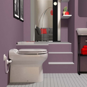 SFA sanibroyeur sanicompact elite toilet met vermaler in badkamer