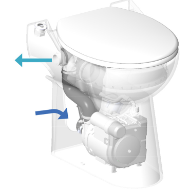 SFA sanicompact C43 toilet met fecaliënvermaler