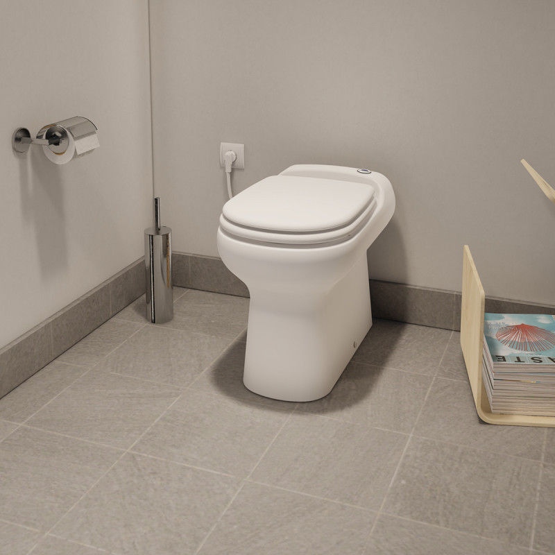 SFA sanibroyeur sanicompact elite toilet met vermaler in badkamer