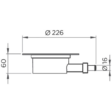 SFA sanifloor+ 4 pompe de douche dimensions bonde